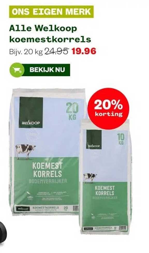 Alle Welkoop koemestkorrels