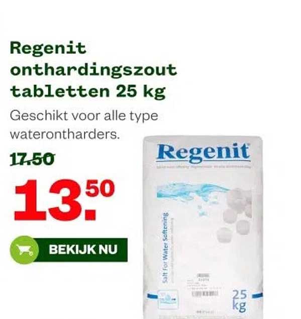 Regenit onthardingszout tabletten 25 kg