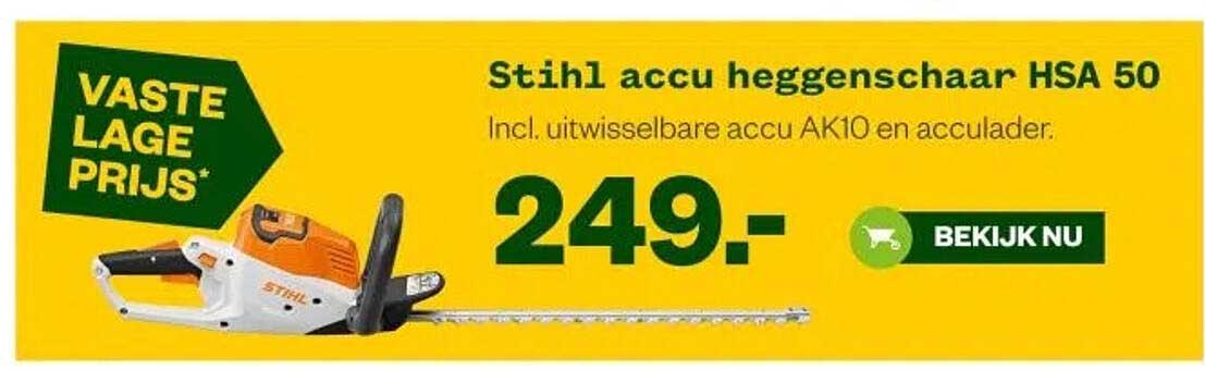 Stihl accu heggenschaar HSA 50