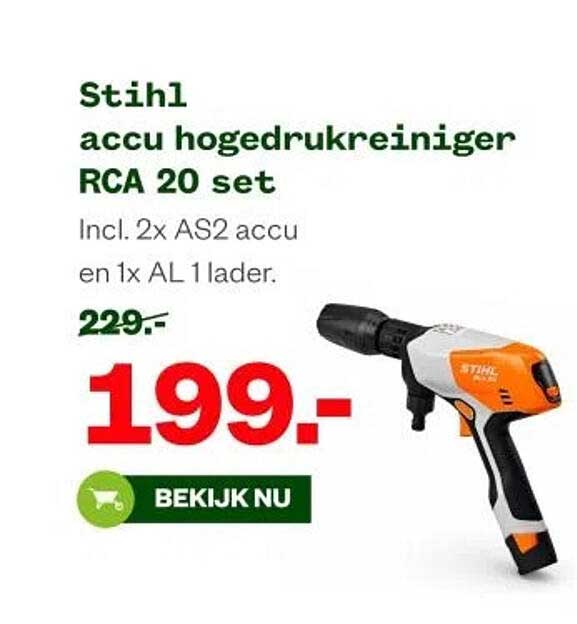 Stihl accu hogedrukreiniger RCA 20 set
