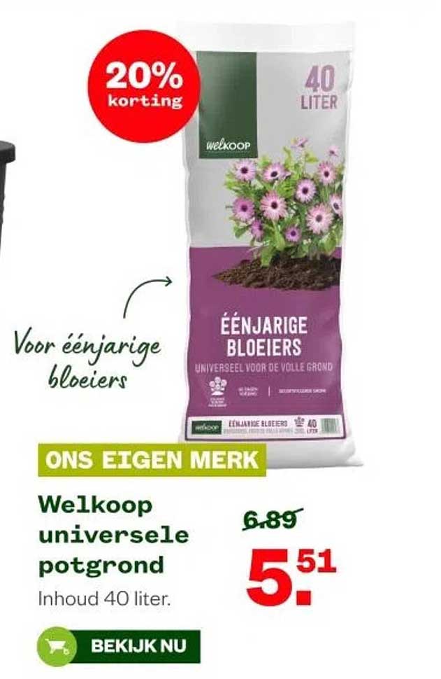 Welkoop universele potgrond 40 liter