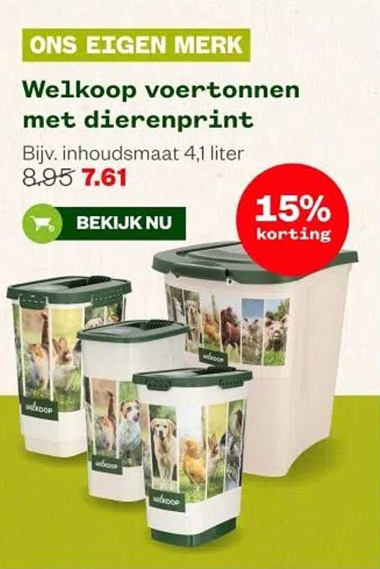 Welkoop voertonnen met dierenprint