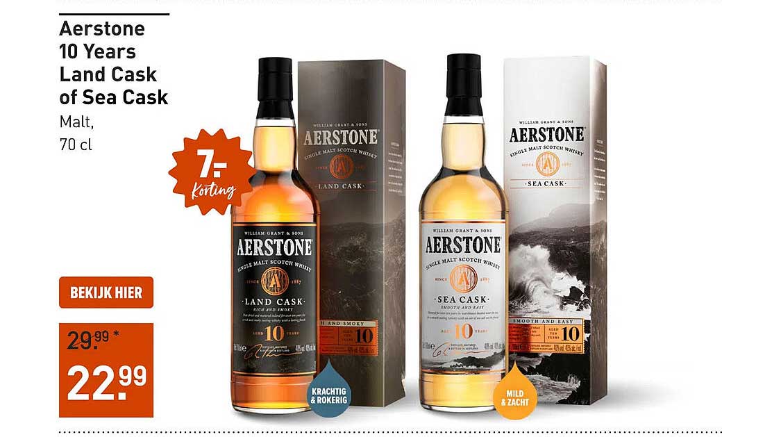 Aerstone 10 Years Land Cask of Sea Cask Malt, 70 cl