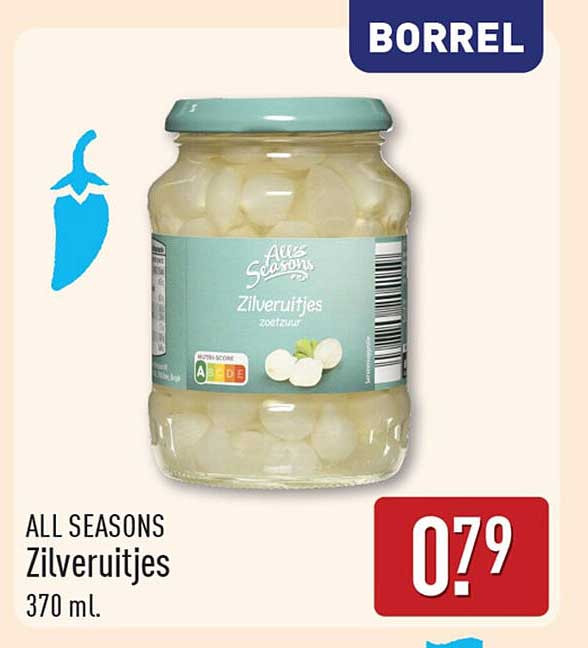 ALL SEASONS Zilveruitjes 370 ml.