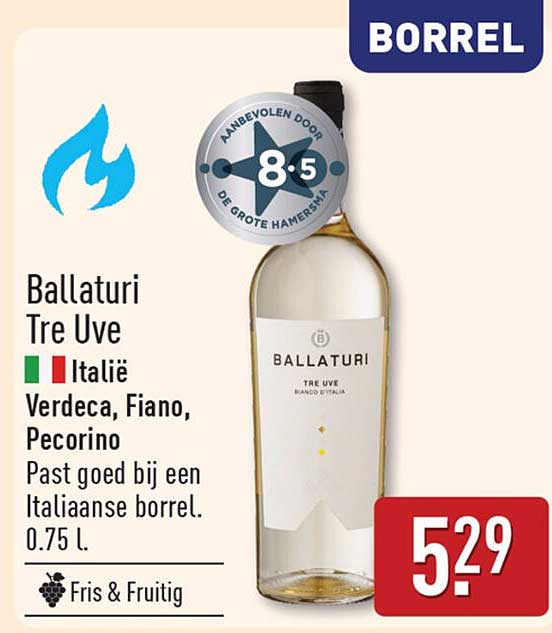 Ballaturi Tre Uve Italië Verdeca, Fiano, Pecorino