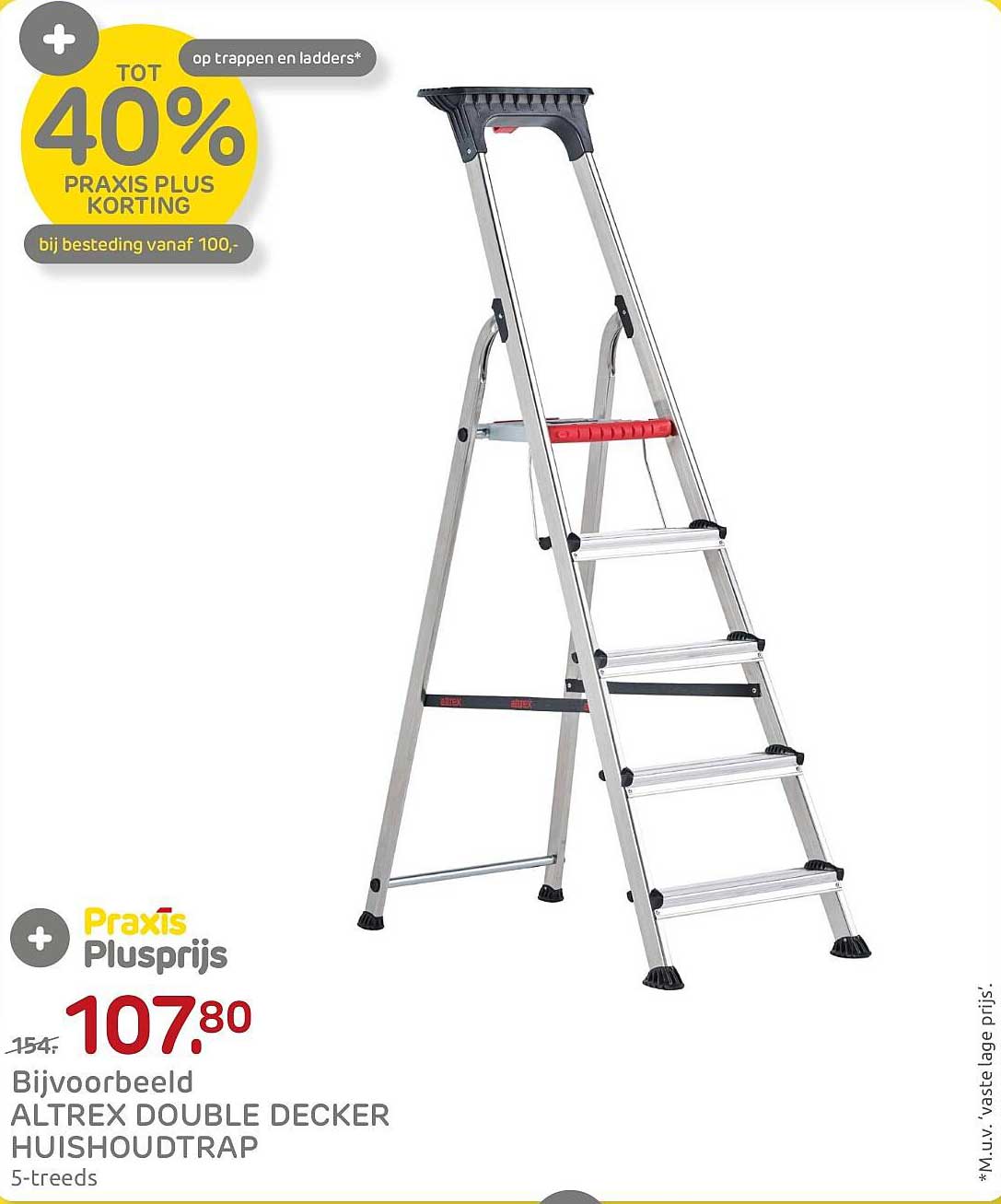Bijvoorbeeld ALTREX DOUBLE DECKER HUISHOUDTRAP 5-treeds