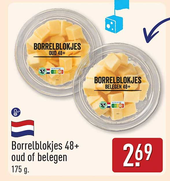 Borrelblokjes 48+ oud of belegen