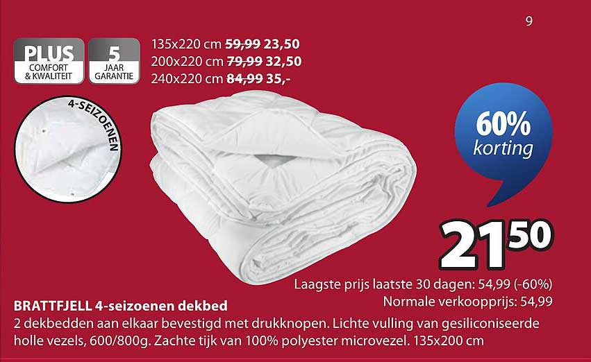BRATTFJELL 4-seizoenen dekbed