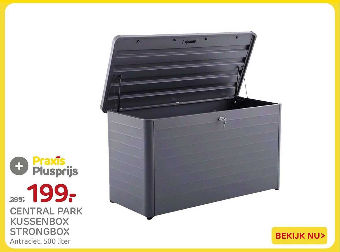 CENTRAL PARK KUSSENBOX STRONGBOX Antraciet. 500 liter