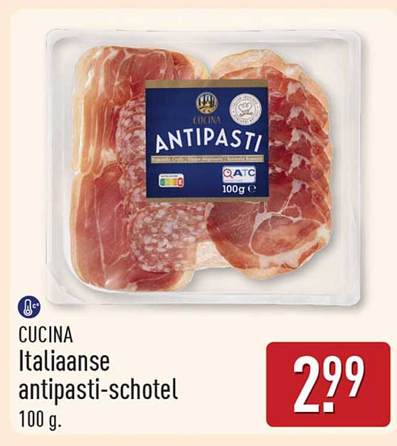 CUCINA Italiaanse antipasti-schotel 100 g.