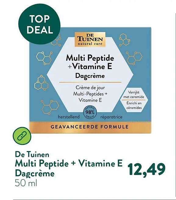 De Tuinen Multi Peptide + Vitamine E Dagcrème 50 ml