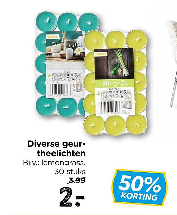 Diverse geur-theelichten