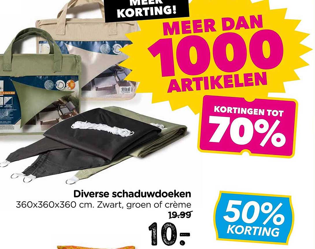 Diverse schaduwdoeken