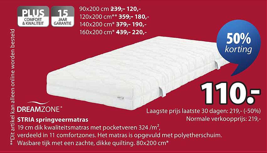 DREAMZONE STRIA springveermatras