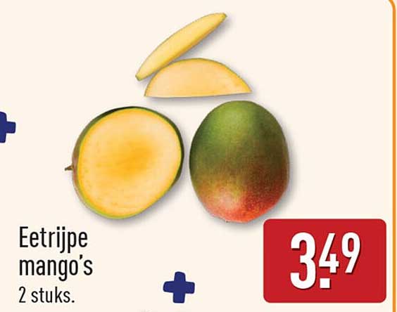 Eetrijpe mango’s 2 stuks.