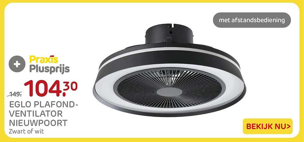 EGLO PLAFOND-VENTILATOR NIEUWPOORT