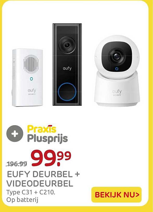 EUFY DEURBEL + VIDEODEURBEL