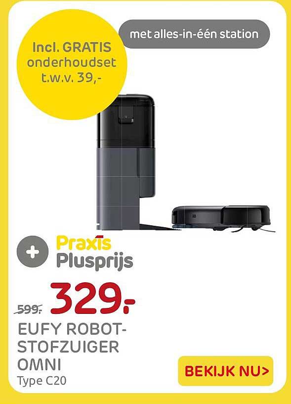 Eufy robot-stofzuiger Omni Type C20 met alles-in-één station