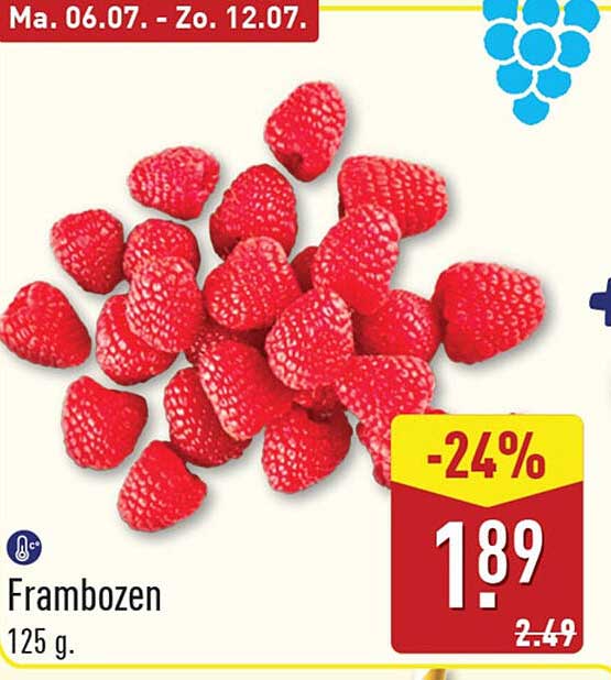 Frambozen 125 g. -24%