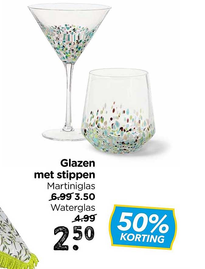 Glazen met stippen