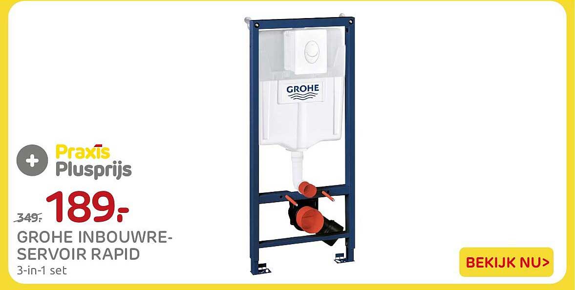 GROHE INBOUWRESERVOIR RAPID 3-in-1 set