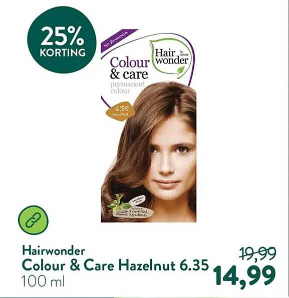 Hairwonder Colour & Care Hazelnut 6.35 100 ml 25% Korting
