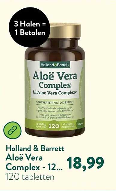 Holland & Barrett Aloë Vera Complex - 120 tabletten 3 Halen = 1 Betalen