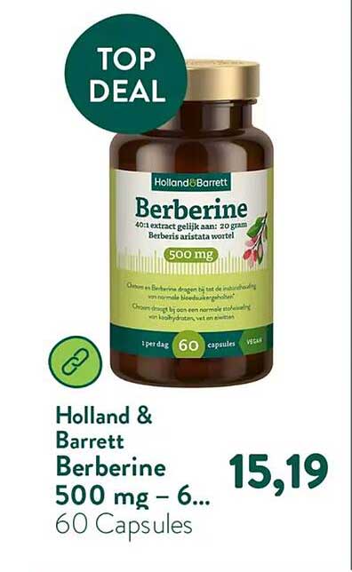 Holland & Barrett Berberine 500 mg – 60 Capsules
