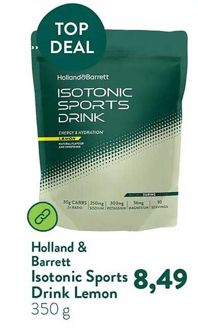Holland & Barrett Isotonic Sports Drink Lemon 350 g