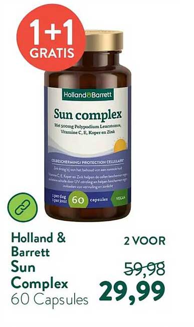 Holland & Barrett Sun Complex 60 Capsules 1+1 gratis