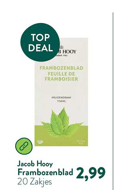 Jacob Hooy Frambozenblad 20 Zakjes