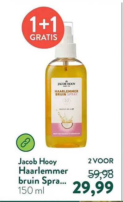 Jacob Hooy Haarlemmer bruin Spray 150 ml 1+1 GRATIS