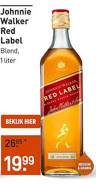 Johnnie Walker Red Label Blend, 1 liter