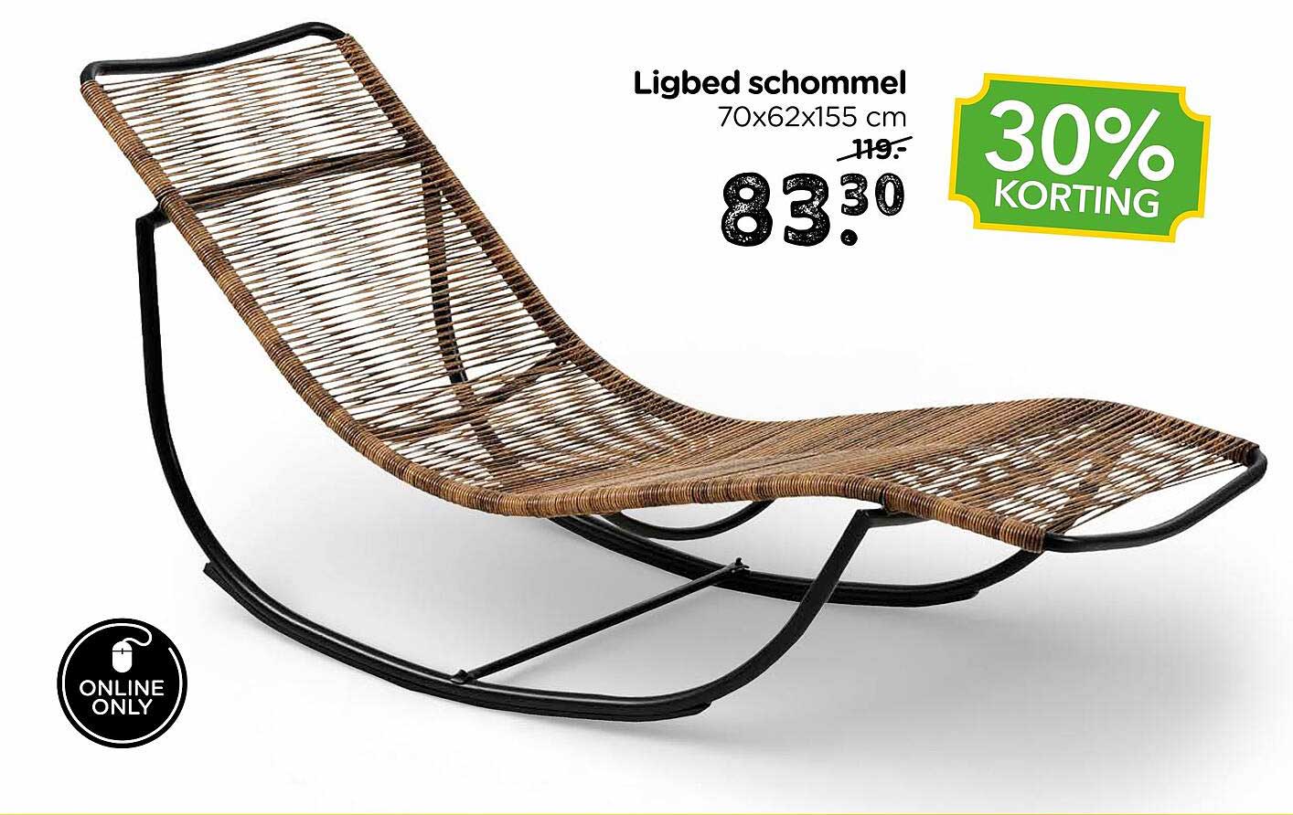 Ligbed schommel 70x62x155 cm