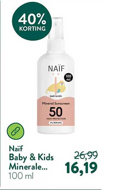 Naïf Baby & Kids Minerale... 100 ml 40% KORTING