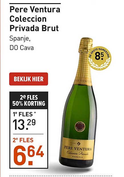 Pere Ventura Coleccion Privada Brut Spanje, DO Cava 2e fles 50% korting