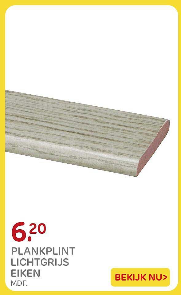 PLANKPLINT LICHTGRIJS EIKEN MDF