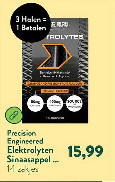 Precision Engineered Elektrolyten Sinaasappel ... 14 zakjes 3 Halen = 1 Betalen