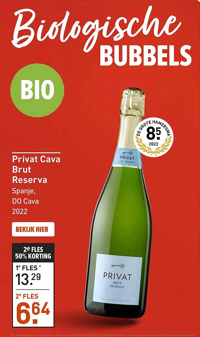 Privat Cava Brut Reserva Spanje, DO Cava 2022 2e fles 50% korting