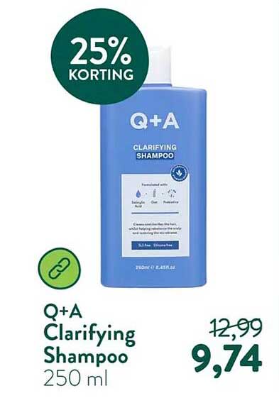 Q+A Clarifying Shampoo 250 ml 25% KORTING