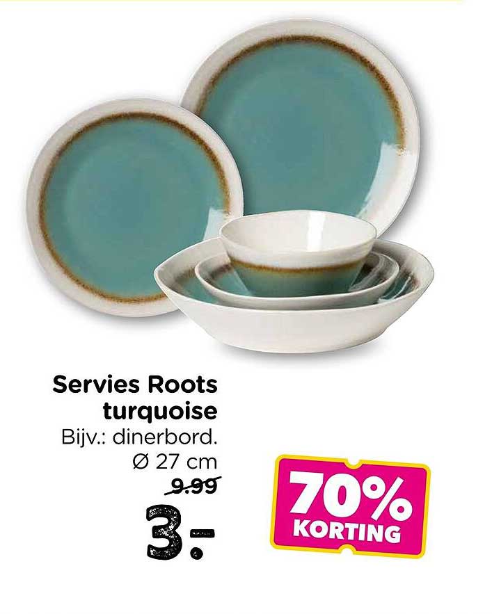 Servies Roots turquoise