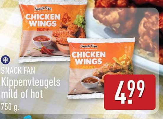 Snack Fan Kippenvleugels mild of hot 750 g
