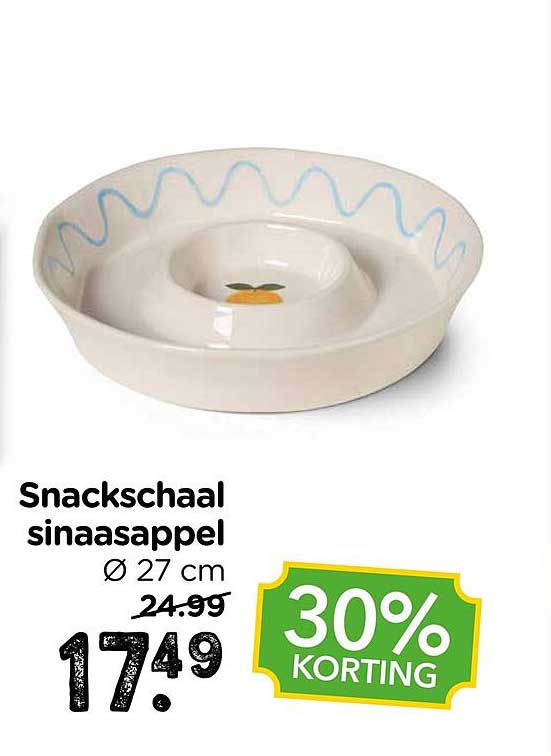 Snackschaal sinaasappel Ø 27 cm 30% KORTING