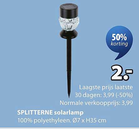 SPLITTERNE solarlamp 50% korting