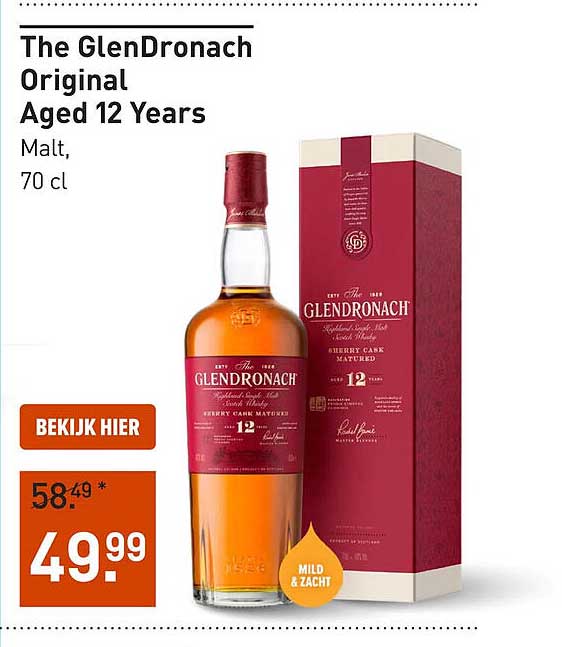 The GlenDronach Original Aged 12 Years Malt, 70 cl