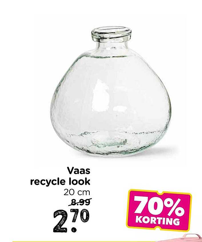 Vaas recycle look 20 cm 70% KORTING