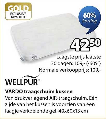VARDO traagschuim kussen