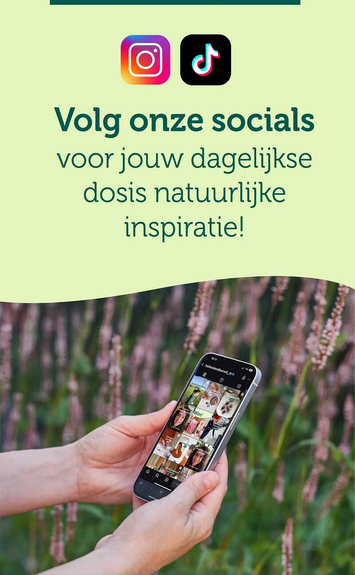 Volg onze socials voor jouw dagelijkse dosis natuurlijke inspiratie!