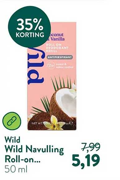 Wild Navulling Roll-on... 50 ml 35% KORTING