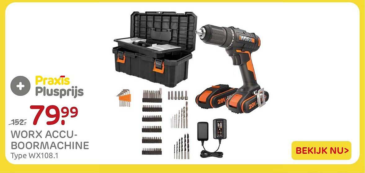 WORX ACCU-BOORMACHINE Type WX108.1